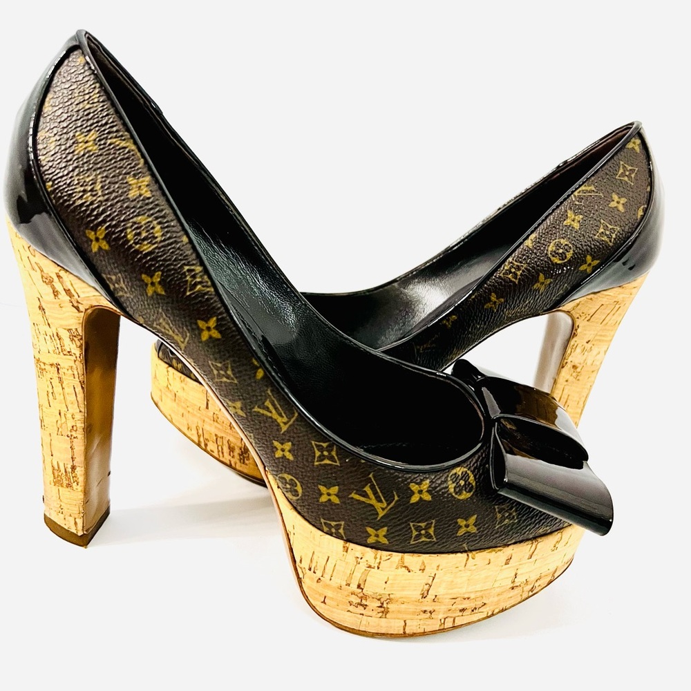 Louis Vuitton Monogram platform heel